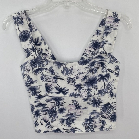NWOT Abercrombie & Fitch Floral Crop Top - Picture 2 of 5
